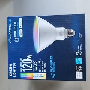 Cree Lighting 120W Outdoor Flood Light Bluetooth wifi weatherproof smart bulb